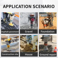 Compacteur de sol à percussion électrique, essence ou diesel, 90 kg, 100 kg, moteur 3,5 T, force d'impact élevée, haute efficacité