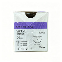 Fil chirurgical Vicryl stérilisé EO, absorbable, tressé, à structure uniforme, non irritant, garantie trois ans, avec emballage standard