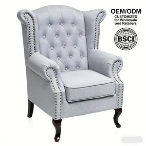 Fauteuil d'appoint <span class=keywords><strong>en</strong></span> tissu de style ferme moderne et luxueux, dossier capitonné, Chesterfield, pour salle de sport, école, salon - Product Image 1
