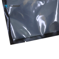 En gros personnalisé un côté noir Transparent étanche clair PE Poly sac de poche sous vide pour la viande