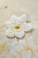 Papier peint personnalisé brodé à la main, motif floral et oiseaux perlés, broderie artisanale de luxe, papier peint 3D pour la maison, décoration intérieure