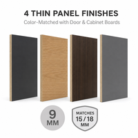 Panneau MDF mélaminé 9 mm, résistant à l'humidité, sans formaldéhyde E0, panneau de fibres de première qualité, moyen et fin, pour fond de tiroir et dos de meuble