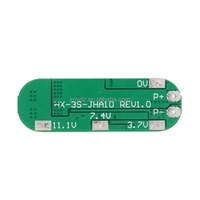 Placa de Desarrollo de Cargador BMS 3S 12V 18650 10A, Circuito de Protección de Batería de Litio Li-ion, 10.8V 11.1V 12.6V, Azul Eléctrico