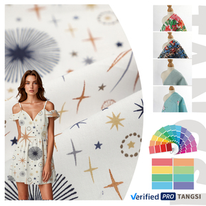 Nhà Máy Tùy Chỉnh Bán Buôn In Hữu Cơ Dệt Với Thiết Kế Độc Đáo Đồng Bằng Phong Cách Bông Vải Cho Quần Áo - Product Image 1