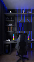 Lumière d'ambiance RGB pour ordinateur, décoration de bureau, petite veilleuse pour bar et fête, lot de 2