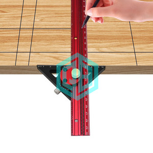 Righello da scriba di 360 gradi-strumento per la lavorazione del legno di precisione fai da te strumento per la disposizione del foro a forma di T righello per righello per scorrimento Carpenty - Product Image 6