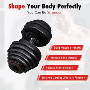 Adjustable Free Weights Fitness <strong>Dumbells</strong> <strong>40kg</strong> Fitness Equipment Home and Gym Dumbbell Set - Product Image 3