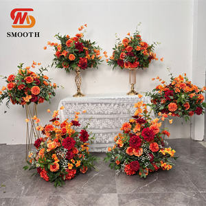 Boule de fleurs artificielles en soie lisse, faite à la main, imperméable, pour table - Taille personnalisable pour Noël et la rentrée scolaire - Product Image 5