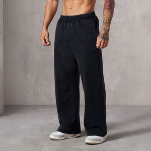 Pantalones Deportivos Casuales de Estilo Americano para Hombre, Cintura Media, Corduroy Grueso, Bordado Deportivo, Absorción de Humedad, Corte Recto - Product Image 4