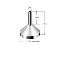 Entonnoir de distribution de parfum en métal argenté, doré ou noir, petit entonnoir pour transférer des huiles essentielles, des liquides, du parfum