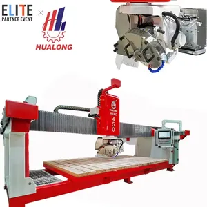 Hualong Máy Cắt Đá Mỏ Đá Hệ Thống CNC Của Ý Esa, Gia Công CNC Và Cưa Cầu 5 Trục Để Làm Mặt Bàn