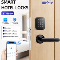 Cerradura Inteligente para Hotel TTLock de Aleación de Zinc Duradera con Teclado, Contraseña, Tarjeta RFID y Control por Aplicación para Acceso a Habitaciones