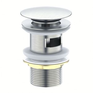 Siphon de vidange Gotega G1 1/4" en chrome pour lavabo et baignoire, avec filtre à cheveux en maille et trop-plein - Product Image 2