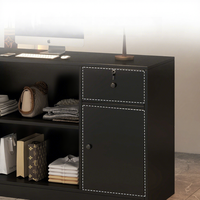 Comptoir de réception minimaliste et moderne en MDF avec tiroir pour magasin de vêtements, salon de beauté, salon de coiffure, petit bar ou entreprise