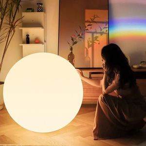 Lampe de sol minimaliste nordique de luxe, lampe de table ronde à commande intelligente par application, idéale pour le <span class=keywords><strong>salon</strong></span> - Product Image 5