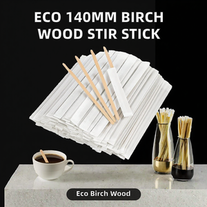 Senfenghe Palitos de Madera de Abedul Ecológicos Desechables de 140 mm x 5 mm x 1,3 mm - Palitos Minimalistas para Café, Leche y Batidos - Product Image 2