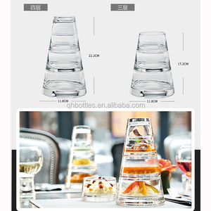 <span class=keywords><strong>Set</strong></span> di Barattoli in Vetro Impilabili a 3 Strati, 120ml 220ml 350ml, Contenitori Rotondi per Alimenti con Coperchio - Product Image 5