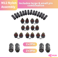 Connecteur d'alimentation étanche certifié AOHUA M23 à 2-8 broches, assemblage soudé