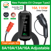 Pengisian Daya EV Baru 3.5/3.6/7/11/22KW 16A/32A 1P 3 Fase Tipe 2 Tipe 1 GBT CHADEMO IEC 62196 SAE J1772