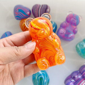 Juguete Antiestrés de Mármol Colorido en Forma de Oso y Corazón con Textura de Rebote Lento para Relajación, Juego y Regalos - Product Image 1