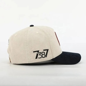 Fitted Sport Corduroy Vintage 3D Embroidered <b>Waterproof</b> Fruit Custom Plain Cotton 6 Panel Embroidery Logo Baseball <b>Cap</b> - Product Image 5