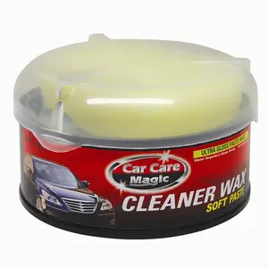 180G UV koruma kolay uygulama dahili sünger yüzey lehçe yumuşak araba balmumu yumuşak macun araba bakım temizlik ürünleri tedarikçileri