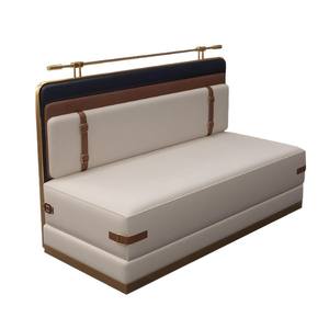 طقم أثاث مقهى تجاري مربع الشكل للوجبات السريعة، طاولة رخامية مع كراسي ومقاعد أريكة للمطاعم - Product Image 6