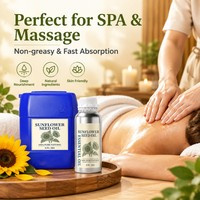 Huile de tournesol à faible teneur en acide oléique en gros pour la formule cosmétique et la fabrication de savon, massage, avec service d'échantillonnage et d'étiquetage