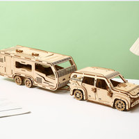 Kit de puzzle 3D en bois à assembler soi-même, thème Usine de Père Noël, pour la construction d'un village de Noël, décoration de table et ornement, disponible en gros