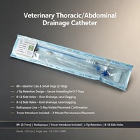 Cathéter de drainage hémostatique avec trocart inclus, jetable, pour petits animaux