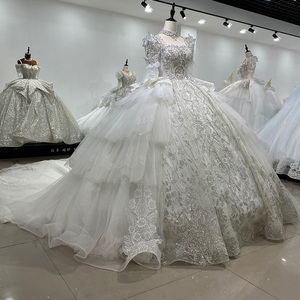 Jancember XS057 Vintage Square Collar <b>Long</b> <b>Sleeve</b> Empire Ball Gown <b>Wedding</b> <b>Dresses</b> - Product Image 3