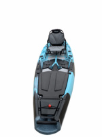 Kayak de pêche à pédales 3,6 m (12 pi) en HDPE, résistant à l'eau, avec navigation GPS, pour lacs et rivières, garantie 3 ans - Vente Flash