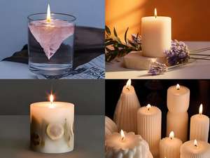 Wholesale Natural Environmentally Friendly White Palm Wax <b>Candles</b> for Food Polishing Materials for Christmas Thanksgiving <b>Easter</b> - Product Image 4