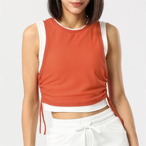 Aoyema-Débardeur de sport en maille respirante de couleur contrastée, débardeur de course à séchage rapide pour femmes - Product Image 4