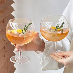 Usine jambe courte grande tasse de jus Gin Tonic verre à vin sphère en forme de Brandy Snifter verres - Product Image 3