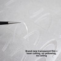 Français Dentelle 3D Entièrement Transparent Nail Art Auxiliaire Autocollants Outil Nouveau Non-Rising Patting Gel Adhésif Non-Rising Patting Gel