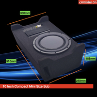 Subwoofer actif pour voiture Fullrange 10 pouces RMS 200W SVC 4 Ohm et amplificateur DSP pour voiture 4 en 4 Hi Level 6 RCA 50W 4CH Classe AB