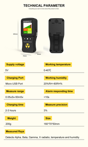 Detector de Radiación Nuclear Portátil, Detector de Rayos X, Contador Geiger Profesional, Detector de Radiación Nuclear de Alta Precisión - Product Image 6