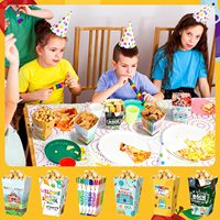 Boîtes à Popcorn et Frites en Papier Auto-Érigeables, Portables, Recyclables, de Qualité Alimentaire, Écologiques, avec Laminage Brillant – Vente en Gros