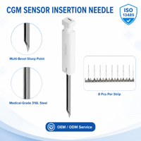Aiguille d'introduction pour moniteur de glycémie continu de précision Ieeton Medical, canal en U, longueur 10 mm, pour dispositifs de gestion du diabète, OEM