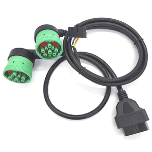 9Pin J1939 Typ 2 Stecker an J1939 Typ2 Buchse und DB 15Pin Kabel 90 Grad ELD Kabel J1939 zu OBD2 Kabel - Product Image 3
