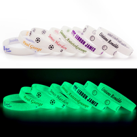 Bracelet en silicone lumineux avec logo personnalisé, bracelet en silicone qui brille dans le noir, bracelet lumineux pour concert, festival, cadeau
