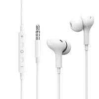 Earphone Wired In-Ear 3.5mm untuk Gaming & Musik, Handsfree Earbuds untuk Mendengarkan yang Nyaman