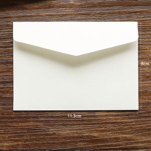 En stock, enveloppe blanche ivoire simple personnalisable de 11,3 x 8 cm pour carte de vœux - Product Image 2