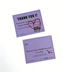 Ready to Ship 50pcs/pack 250gsm Coated Paper Thank You Card High Quality Custom Logo <b>Printing</b> Business Cards - Product Image 1