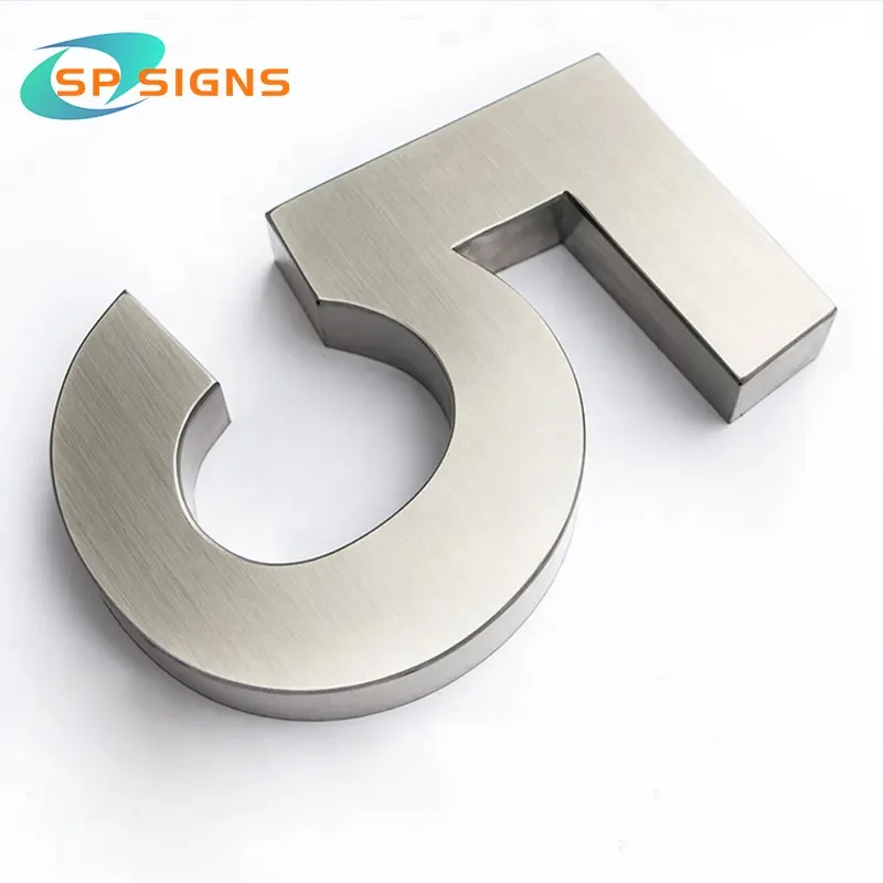 SP factory-letras en inglés personalizadas, luminosas y no luminosas, letras de metal de lujo, acrílico, Led, número de casa para tienda y empresa, 26