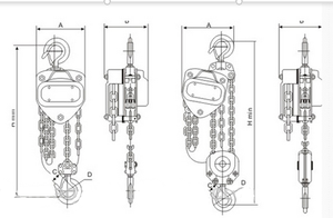 Palans à chaîne manuels de <span class=keywords><strong>type</strong></span> <span class=keywords><strong>HSZ</strong></span>-C à haute stabilité, capacité de 0,5 à 20 tonnes, installation facile dans les espaces restreints - Product Image 4