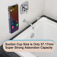 Étui de téléphone en silicone magnétique imperméable, support de téléphone à ventouse puissant, support de téléphone mains libres, support de téléphone pour la douche