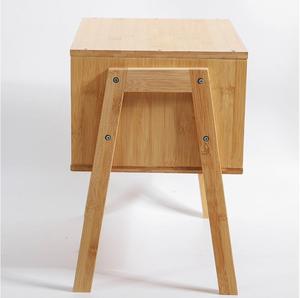 Scaffale impilabile in bambù a 2 livelli ripiano da comodino tavolino da tavolo supporto per <span class=keywords><strong>stampante</strong></span> tavolino - Product Image 4