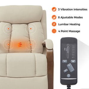 Fauteuil releveur électrique de qualité commerciale CJSmart Easy Care avec fonction d'inclinaison fluide et repose-pieds réglable pour la relaxation des seniors 918 - Product Image 6